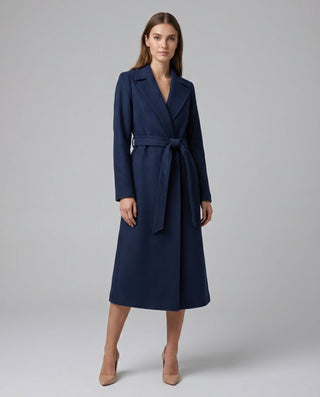 Josie | Belted Long Lapel Coat