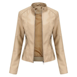 Helen | Refined Stand-Collar Moto Jacket