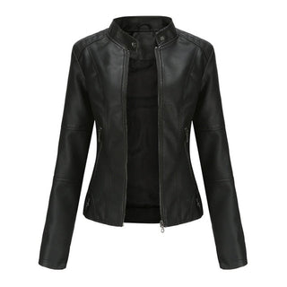 Helen | Refined Stand-Collar Moto Jacket