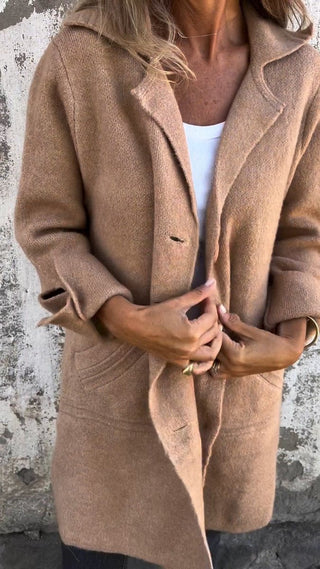 Harper | Women's Relaxed-Fit Long Button-Front Lapel Coat