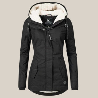 Harper | Women's Sherpa-Lined Hooded Quilted Jacket Fleece Winter Coat