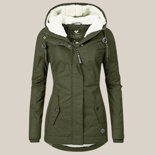 Harper | Women's Sherpa-Lined Hooded Quilted Jacket Fleece Winter Coat