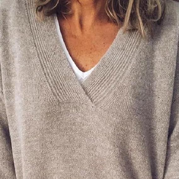Yountville | Women's V-Neck Drop Shoulder Long Sleeve Knit Sweater